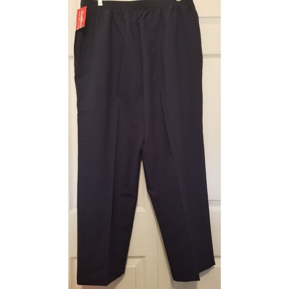 Bon Worth Women's Pants Navy Blue Elastic Waist Pockets New Tags Size Petite XL - Picture 3 of 6